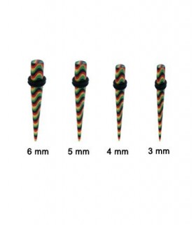 Dilatador Taper colores Rasta 3-6mm EPT2706-2 