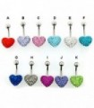 Piercing coeur de nombril Swarovski - BEL029D