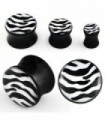 Ear plug acrylic Zebra - EP2093APGT