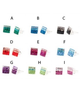 Pendientes 8mm plata colores degrade PEN1180S