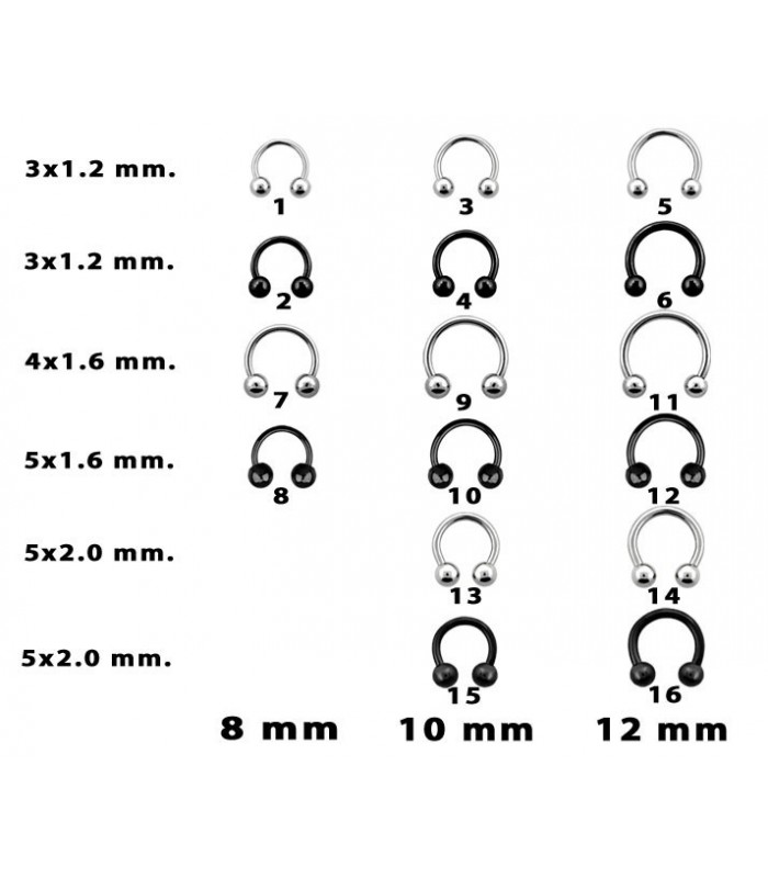 Hoops Nose and ear rings type Septum - CIR100D - Katom Accessories ...