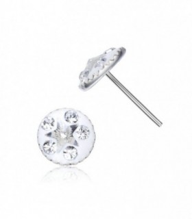 Boucles d'oreilles en argent stereling star verr-PEN1122WHITE 