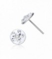 Boucles d'oreilles en argent stereling star verr-PEN1122WHITE