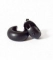 Black organic hoops-ARM15 NEGRO