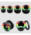 Ear plug colors Rasta - acrylic - EP2266