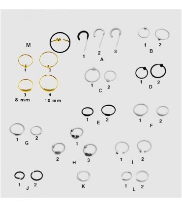 Hoops Silver nose - NRO10D
