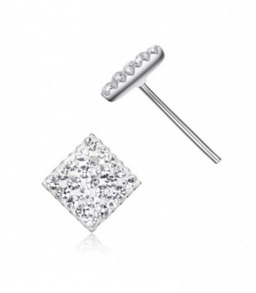 Pendientes plata  cuadradas-PEN200D