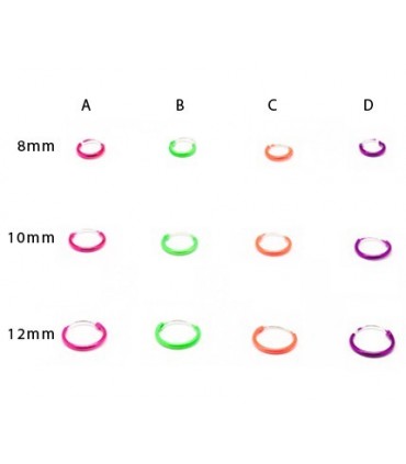 Aro plata en colores -ARO43d