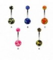 Piercing for Navel or Tongue steel and acrylic- BEL095D