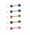 Tongue piercing steel and acrylic - BEL096D
