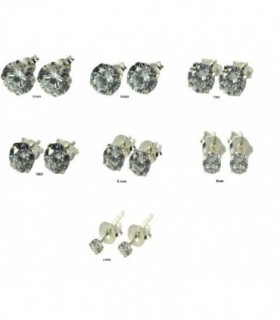 Boucles d'oreilles en argent sterling et pierre zircon cubique - PEN656D