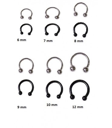 aro de nariz, oreja, etc. En acero quirurgico.Septum -SEP204