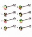 Tongue piercing Rasta design - BRBRasta