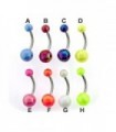 Piercing de Ombligo colores Acero y Acrilico - BEL88AD