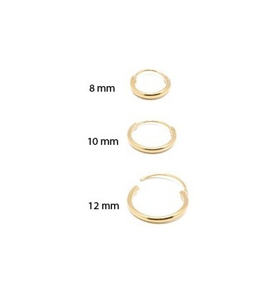 cerceaux argent plaqué or - ARO7D