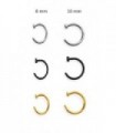 Hoops steel, noir, gold, with stop. -  ARN109D