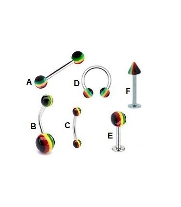 Piercings labio, ceja, lengua, ombligo - BEL054D