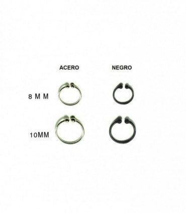 Aro falso de plata con bolas -ARNF