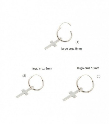 Aro de plata con cruz -HAGS5021D