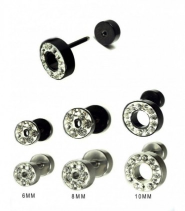 Falsa dilatacion de acero con swarovski -IP1572
