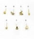 Piercing nariz dorado-NS108D