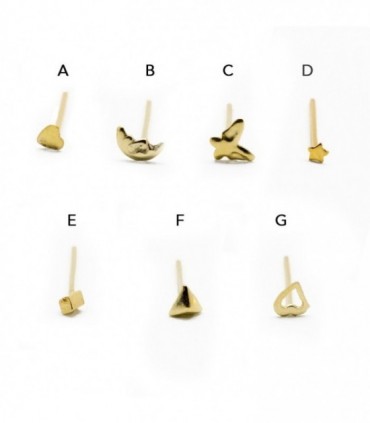 Piercing nariz dorado-NS108D