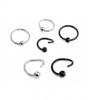  Piercing Aro flexible acero  - BEL108D