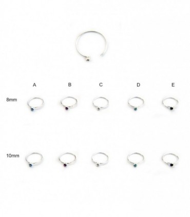 Aro nariz de plata - ARN108D