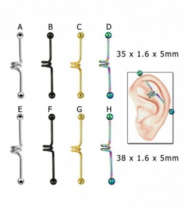 Industrial Barbell with spiral - IND1001D
