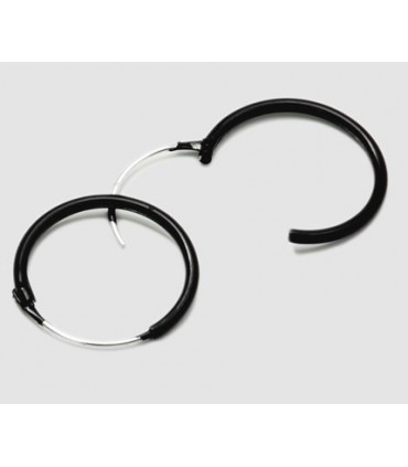 Argent anneaux avec boule A-006