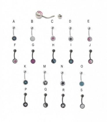 Navel con cristal Swarovski - BRBSD