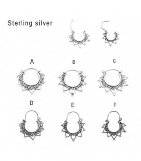 Sterling silver boho hoops  - BOHOSILD