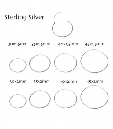 Big Silver Hoop - ARO1220D