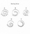 Boho silver spiral earring  - BOHOSILSPD