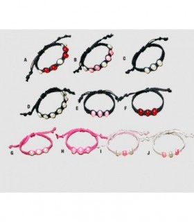 Pulseras Shamballa con perlas - PUL10D