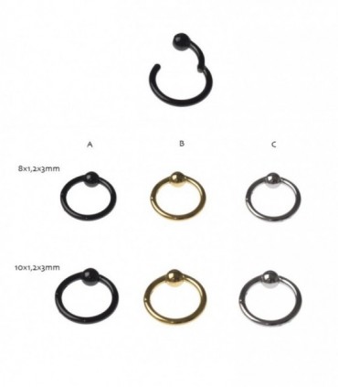 Aro bisagra con 1 bola - SEP203BALLD