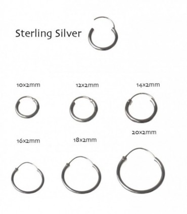 Cerceau en argent - ARO45MIX2D