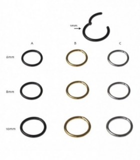 Hinged Segment Clicker Septum  - SEP205D