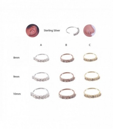Aro/Nariz/Helix plata con piedras - ARN121D