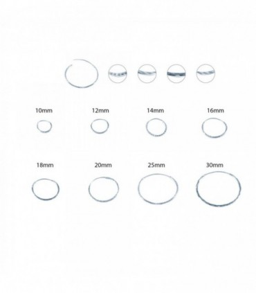 Aro de acero con colgante cruz- ARO35CROSSD