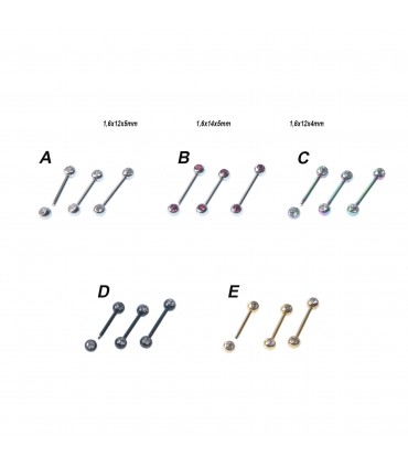 Piercing para pezón cristal - NPCRYSTALD