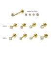 Golden Tragus/Helix/Labret - HEL-CAR20GOLDD