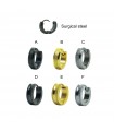 Aros acero greca 3 colores - HAGS503D