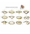 Silver Midi Ring Gold Plated - MR1GOLD