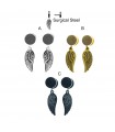 Steel Fake Plug with wings pendant - IPWINGS