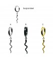 Hoops clicker steel with snake - HOOPASNAKED