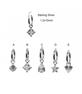 Silver hoops crystal - HOOPSILMOD