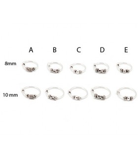Silver nose rings wrought - ARN105D