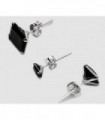 Les boucles d'oreilles Black Silver PEN151D