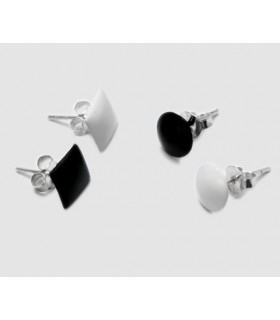 Ball earrings silver colors PEN182D